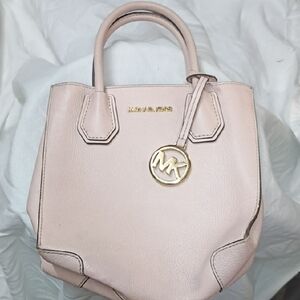 Michael Kors Blush Leather Tote with Gold Accents